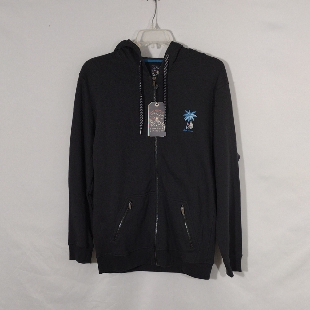 NWT Baja Llama Black Shady Characters Concourse Full Zip Hoodie Size Large